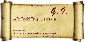 Gömöry Izolda névjegykártya